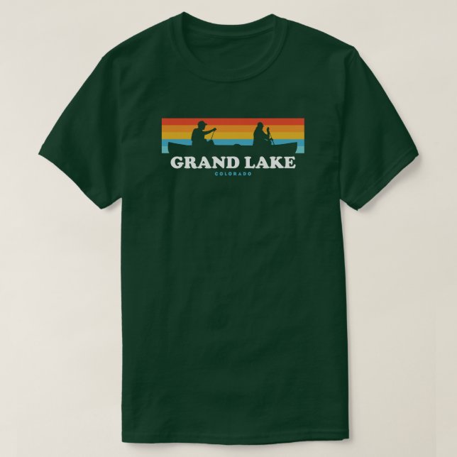 Grand Lake Colorado Canoe T-Shirt (Design Front)