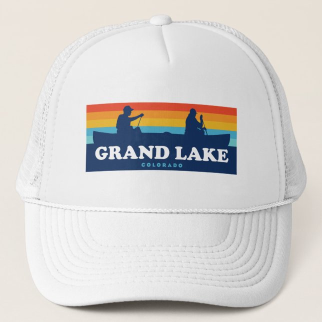 Grand Lake Colorado Canoe Trucker Hat (Front)