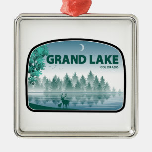 Grand Lake Colorado Deer Metal Ornament