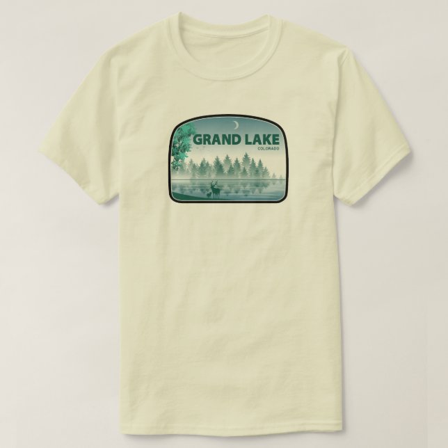Grand Lake Colorado Deer T-Shirt (Design Front)