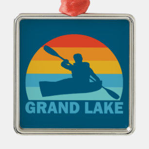 Grand Lake Colorado Kayak Metal Ornament