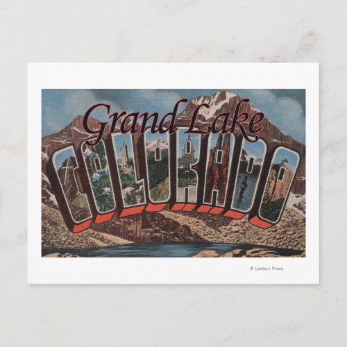 Grand Lake Colorado _ Large Letter Scenes Postcard