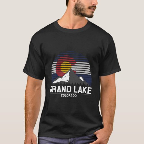 Grand Lake Colorado State Flag Grand Lake County T_Shirt