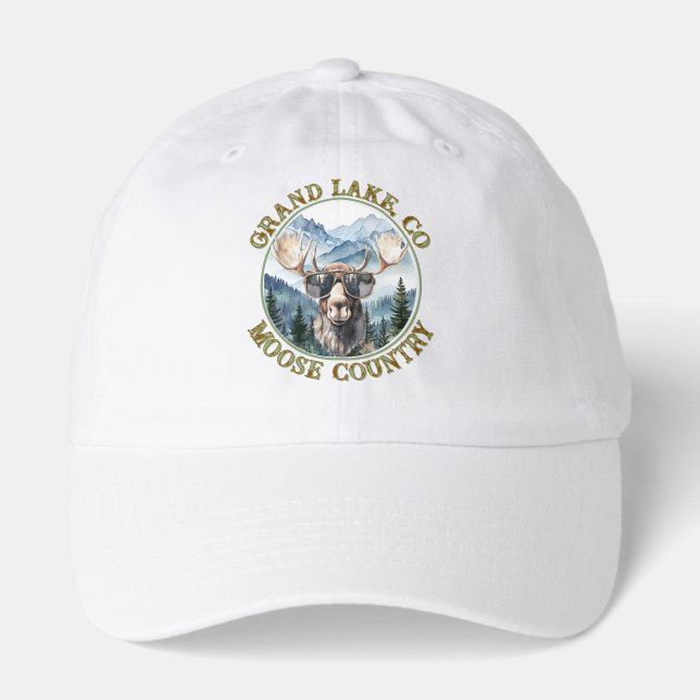 Grand Lake Moose Country Baseball Cap Hat (Front)