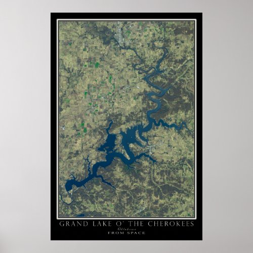 Grand Lake O the Cherokees Oklahoma Satellite Poster