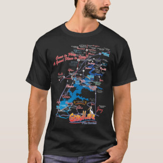 Grand Lake OK Map tee