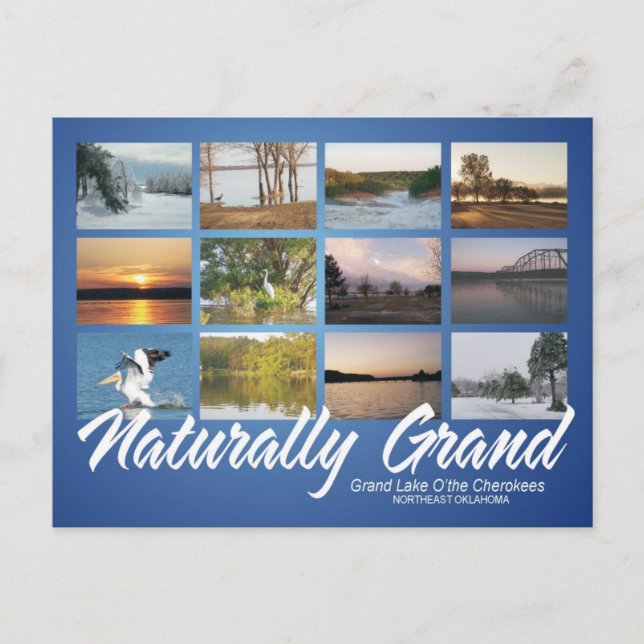 Grand Lake Oklahoma naturally post card (Front)