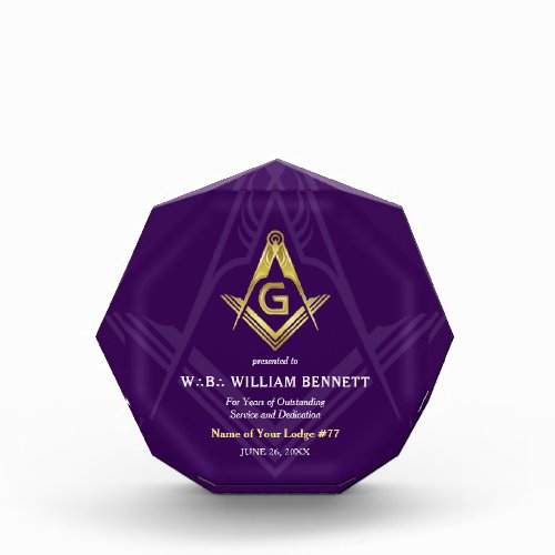 Grand Lodge Masonic Awards  Freemason 3 Dots Photo Block