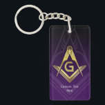 Grand Lodge Masonic Gifts | Freemason Keychains<br><div class="desc">Custom purple and gold freemason keychains that can be easily designed by you! Personalized unique Grand Lodge masonic gifts created with these template keychains can be a great gift for your brother or family member. Grand Lodge Annual Communication around the corner? These personalized keyrings work well for special masonic officer...</div>