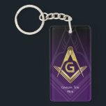Grand Lodge Masonic Gifts | Freemason Keychains<br><div class="desc">Custom purple and gold freemason keychains that can be easily designed by you! Personalized unique Grand Lodge masonic gifts created with these template keychains can be a great gift for your brother or family member. Grand Lodge Annual Communication around the corner? These personalized keyrings work well for special masonic officer...</div>