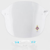 Grand Lodge Masonic Purple Gold Square and Compass Face Shield (Front w/Glasses)
