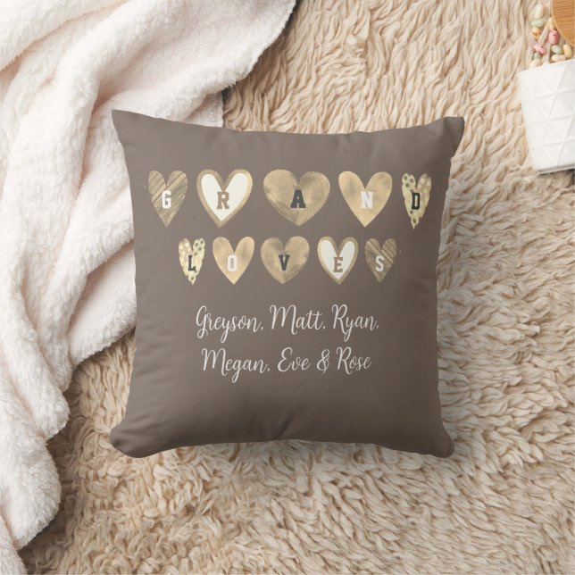 Grand Loves! Keepsake! Pillow with grandkids names (Blanket)