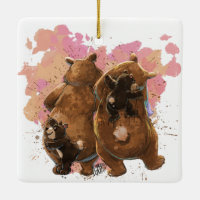 Papa Bear and Mama Bear Ornaments