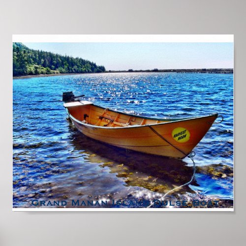 Grand Manan Island Dulse Boat New Brunswick Poster