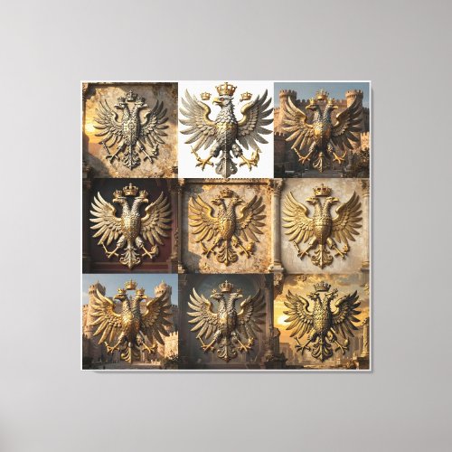 Grand Marble Sculpture of the Illyrian Eagle  Canvas Print