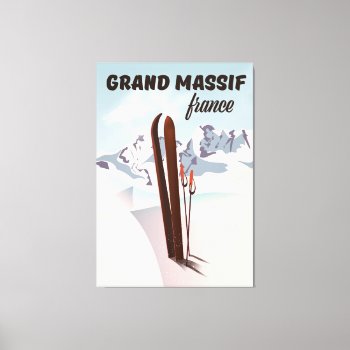 Grand Massif France Ski Poster Art. Canvas Print by bartonleclaydesign at Zazzle