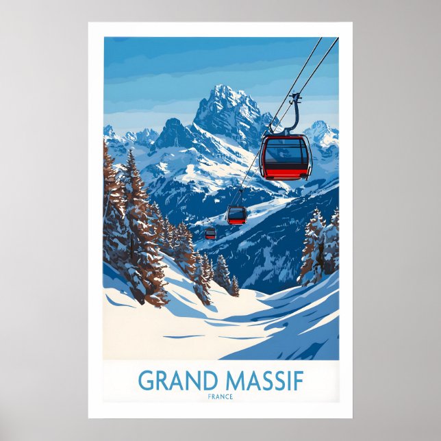 Grand Massif Ski Poster 1 (Front)