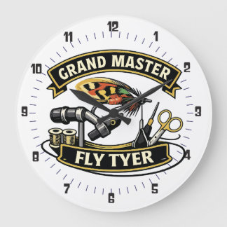 Grand Master Fly Tyer fly tyers Large Clock