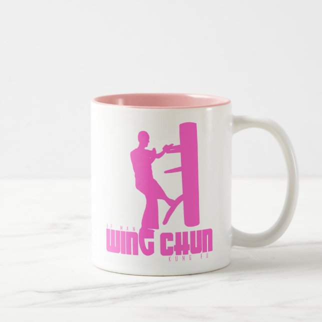 Grand Master - Ip Man "Wing Chun" Wooden Dummy Two-Tone Coffee Mug (Right)