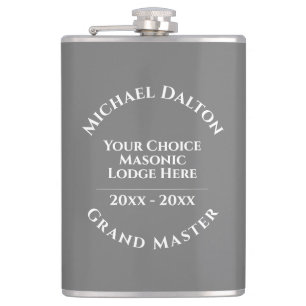 Grand Master Masonic Hip Flask