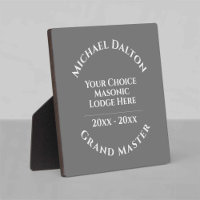 Grand Master Masonic Plaque
