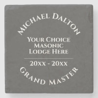 Grand Master Masonic Stone Coaster