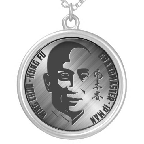 Grand Master Yip Man _ Wing Chun Kung Fu Silver Plated Necklace