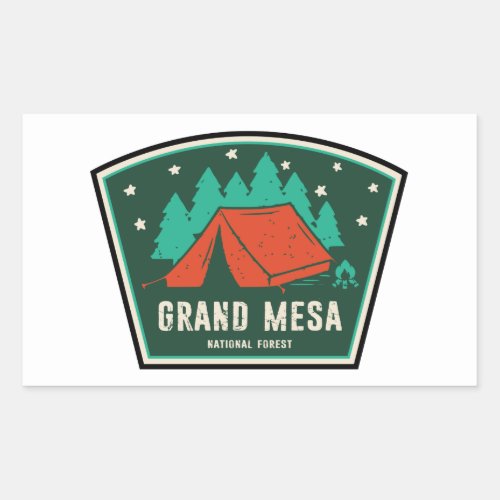 Grand Mesa National Forest Camping Rectangular Sticker