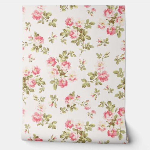 Grand Millennial Botanical Roses Summer Garden Wallpaper