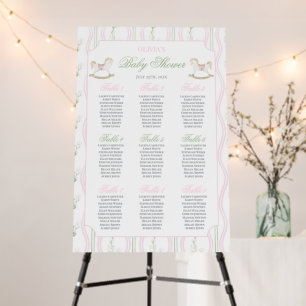 Grand millennial Rocking Horse Seating Chart Foam Board