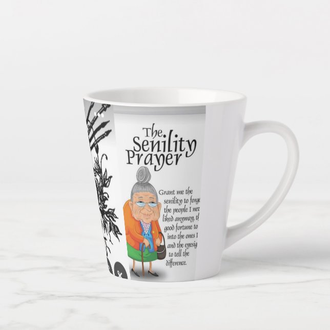 GRAND MOM AND WITH SCATCH ARTLatte Mug (Right)