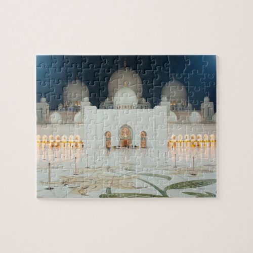 Grand Mosque Abu Dhabi UAE United Arab Emirates Jigsaw Puzzle