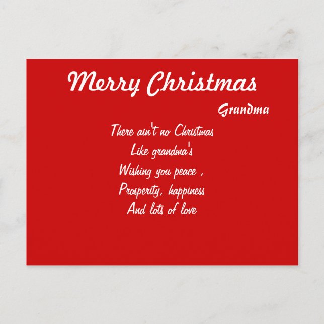Grand mother christmas postcards (Front)