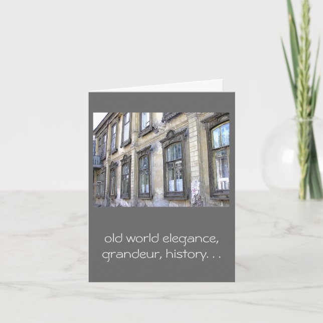 GRAND OLD RUSSIAN BUILDING/HUMOROUS BIRTHDAY CARD (Front)