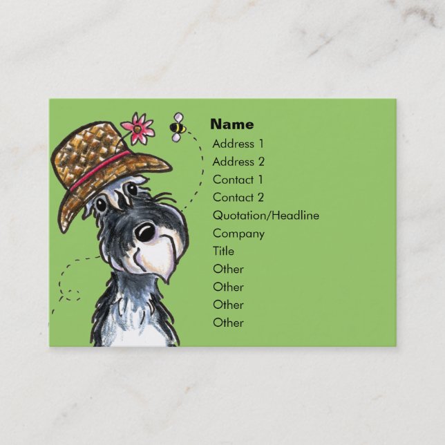 Grand Ole' Schnauzer Cute Business Cards (Front)