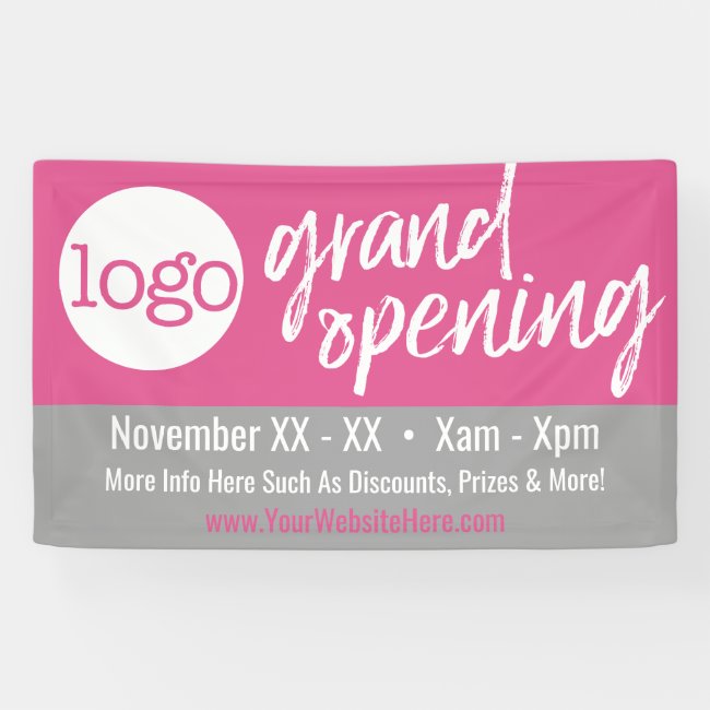 Grand Opening Advertisement - Add Logo and Details Banner