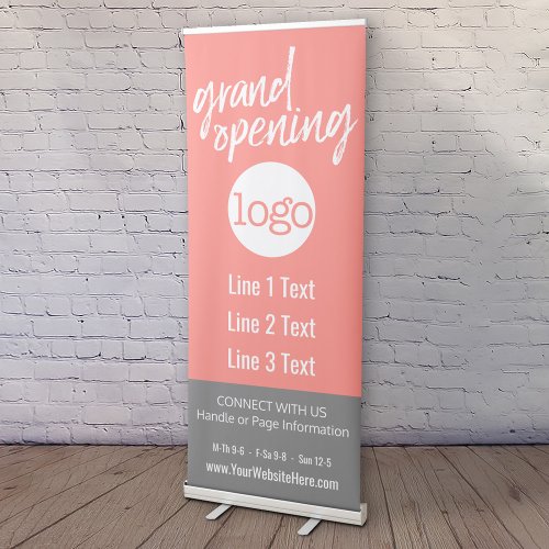 Grand Opening Advertisement _ Add Logo and Details Retractable Banner