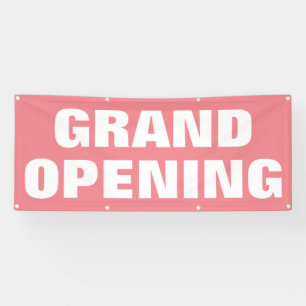 Grand Opening Advertising Pink Custom Business Banner