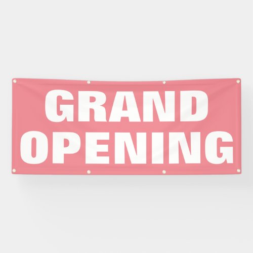 Grand Opening Advertising Pink Custom Business Banner