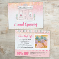 Grand Opening Bakery Cafe Pink Glitter