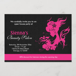 Grand Opening Beauty Salon (Deep Pink) Invitation