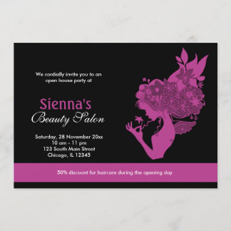 Grand Opening Beauty Salon (Plum) Invitation