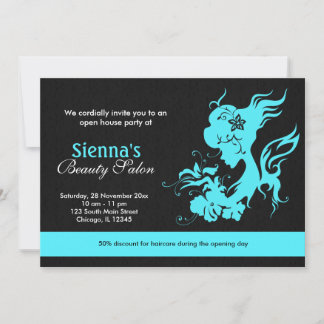 Grand Opening Beauty Salon (Turquoise) Invitation