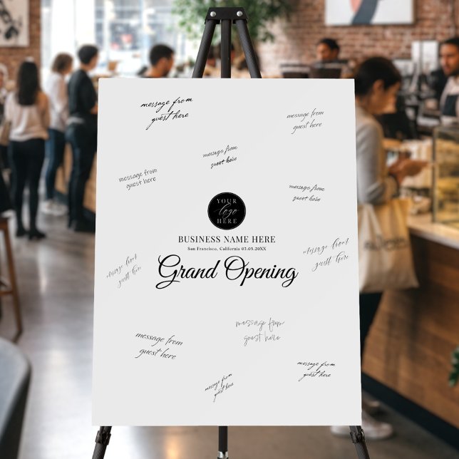 Grand Opening Business Event Guest Signature Foam Board (Creator Uploaded)