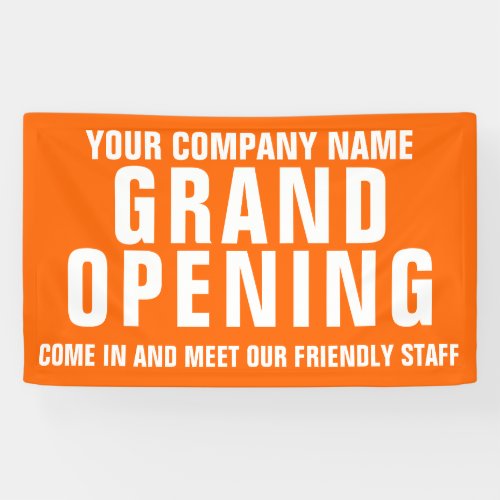 Grand opening business signage banner