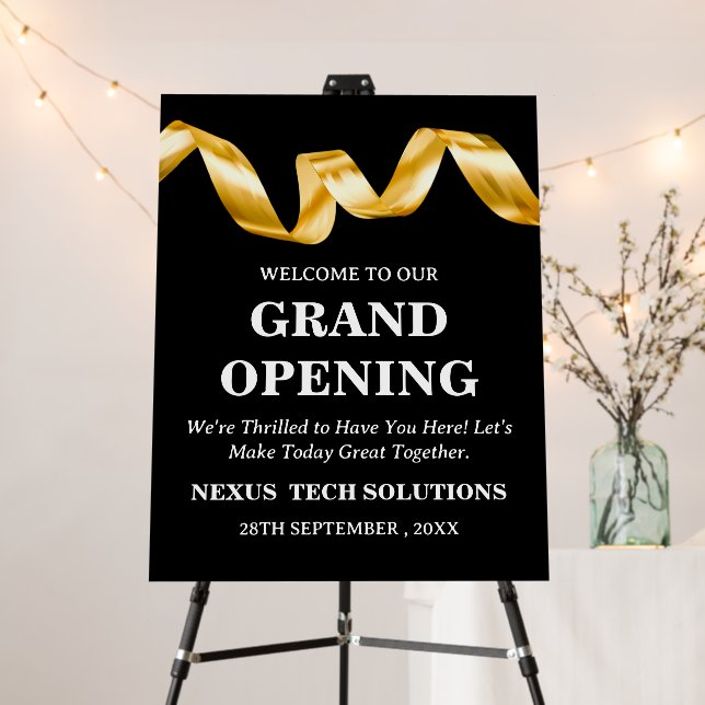 Grand Opening Business Welcome Sign (In Situ (Stand))