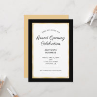 Gold Silver Balloons Grand Opening Ribbon Cutting Invitation