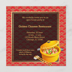 Grand Opening Chinese Restaurant Invitation