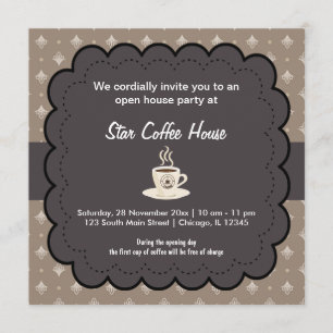 Grand Opening Coffee House Invitation