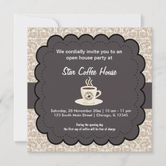Grand Opening Coffee House Invitation